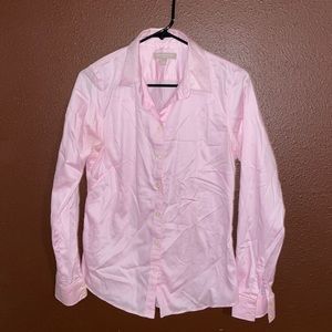 Long sleeve business pink blouse